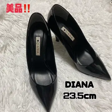 새상품급! DIANA 다이애나 에나멜 펌프스 23.5cm 블랙