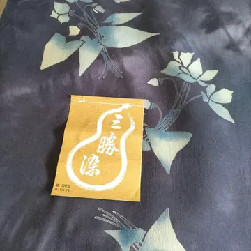 유카타 옷감 산카츠 염색 꽃무늬 그라데이션 보카시