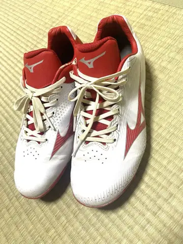 Mizuno 스파이크 25.5cm 화이트/레드