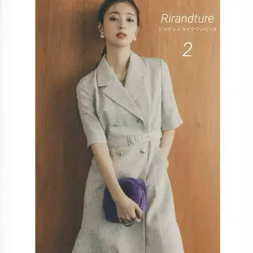 Rirandture 자켓 라이크 원피스 무릎 기장 2 골드 버튼