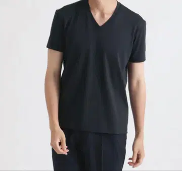 Tailored Vneck T-shirt 수빈 플래티넘 스무스 네이비