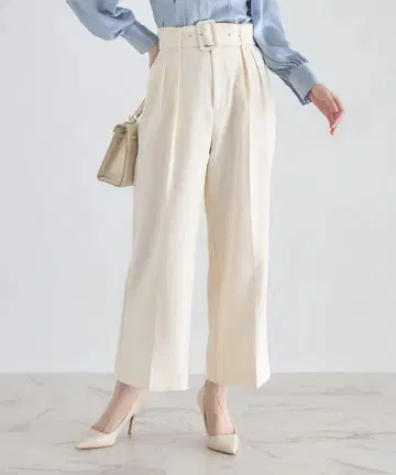 벨트 턱 와이드 팬츠 [nistina] tocco closet