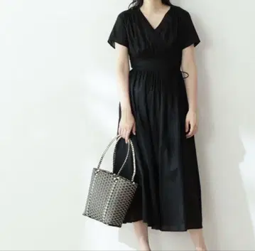 N. 내추럴 뷰티 베이직 코튼 로운 오크 레이스업 원피스