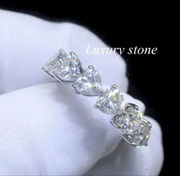 최고급 모이사나이트 4mm 하트풀 이터니티 반지 14호