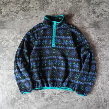 구제 의류 90s L.L.Bean 올 패턴 플리스 풀오버