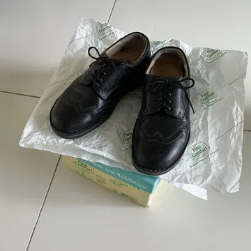 FinnConfort 블랙 끈 가죽 신발 3 1/2 약 23cm
