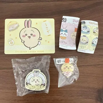쿠라스시 x 치이카와 (먼작귀) 토끼 피규어 마그넷 시트 카드 세트