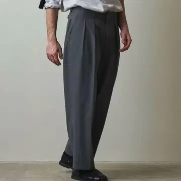 Steven Alan 2 플리츠 드레스 트라우저 그레이 S