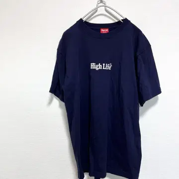 하이라이프 HIGH LIFE 티셔츠 상의 반팔 티셔츠 로고 자수