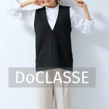 두클라쎄 DoCLASSE 저지 V넥 베스트/질레 블랙 L