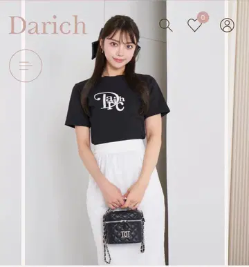 Darich 모노그램 T셔츠 프리 사이즈 블랙
