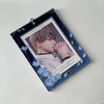 러브 앤 딥스페이스 세이야 물망초 아크릴 스탠드 카드 케이스 키링
