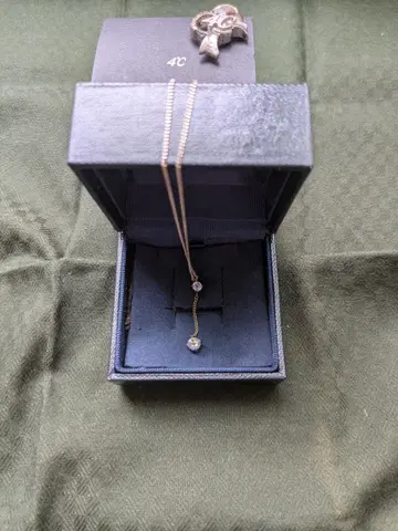 4C 더블 스톤 목걸이