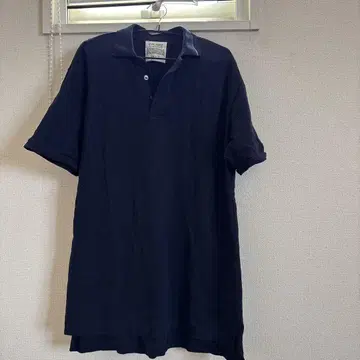 INSCRIBE 네이비 피케 셔츠 S