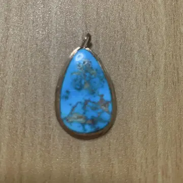 터콰이즈 블루 물방울 모양 펜던트 탑