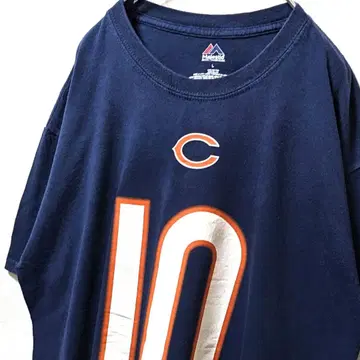 마제스틱 NFL 시카고 베어스 #10 티셔츠 네이비 컬러 L 구제 의류