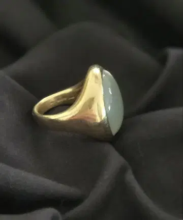 BARNEYS 아나콘다 플래티넘 문스톤 오벌 반지