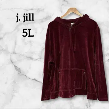 j. jill [5L] 제이 질 후드 후드티 버건디 남녀 공용