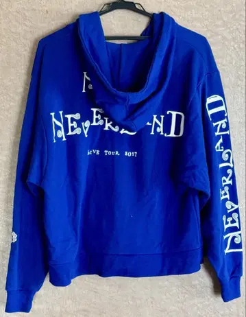 NEWS NEVERLAND 후드티 네버랜드 파랑