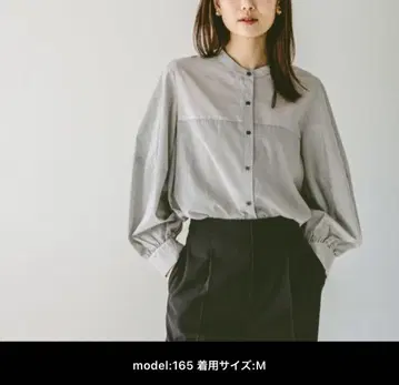 글로벌 워크 그레이 벌룬 슬리브 셔츠 M 사이즈