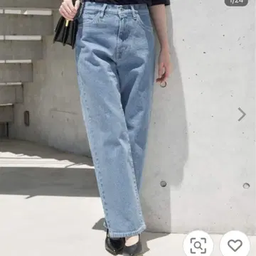 청바지 데님 팬츠 LE DENIM 스트레이트 슬로브 이에나 IENA 38