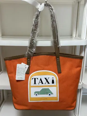 피코네 아체솔리 캔버스 TAXI 모티브 패턴 오렌지