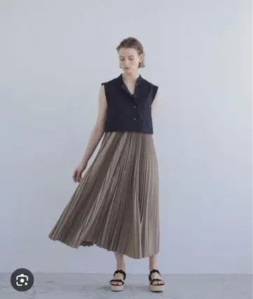 DRESSLAVE 플리츠 조합 드레스