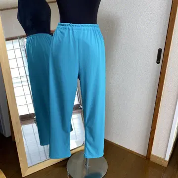 핸드메이드 파란색 폴리에스테르 루이지 팬츠