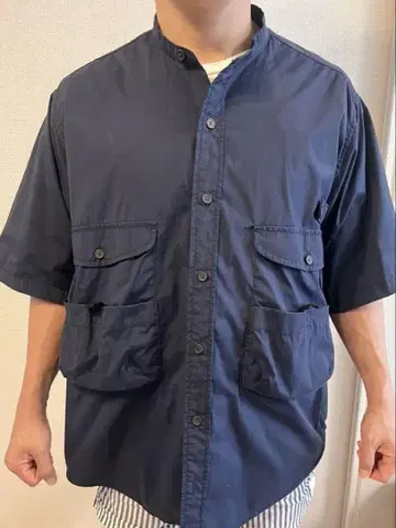 UNITED ARROWS GLR 밀리터리 셔츠 XL 네이비