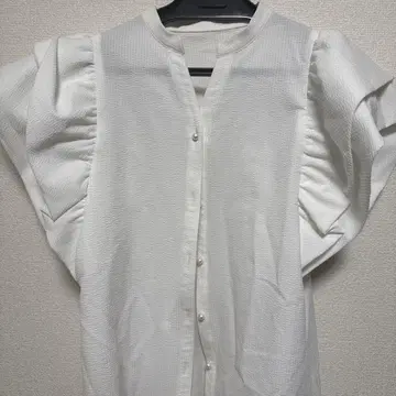 아메노치하레 AmenochiHare 더블 슬리브 블라우스 흰색 화이트