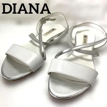 DIANA 샌들 플랫 샌들 24.5cm 화이트 실버