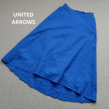 UNITED ARROWS 유나이티드 애로우즈 세미 플레어 스커트 블루
