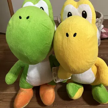 요시 봉제 인형 그린과 옐로우 컬러 세트 약 30cm