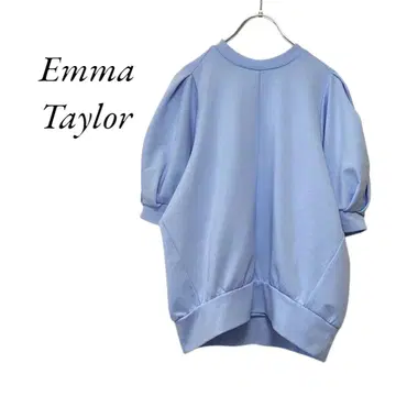 Emma Taylor 볼륨 슬리브 풀오버 색스 블루
