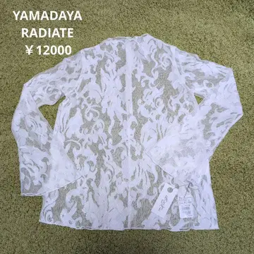 YAMADAYA RADIATE 화이트 레이스 긴팔 셔츠