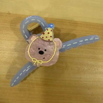 곰 얼굴 헤어 클립 파티