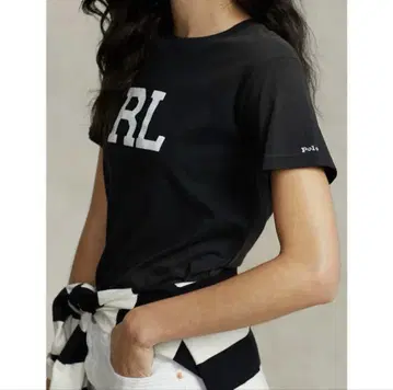 폴로 RL 로고 블랙 티셔츠 랄프 로렌