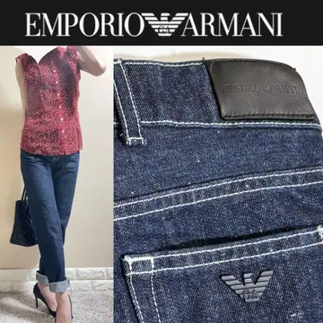 ARMANI 엠포리오 아르마니 스트레이트 네프 데님 팬츠