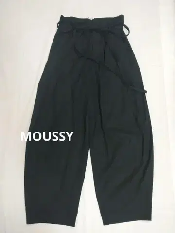 MOUSSY 마우지 하이 웨스트 와이드 팬츠 S 사이즈 블랙