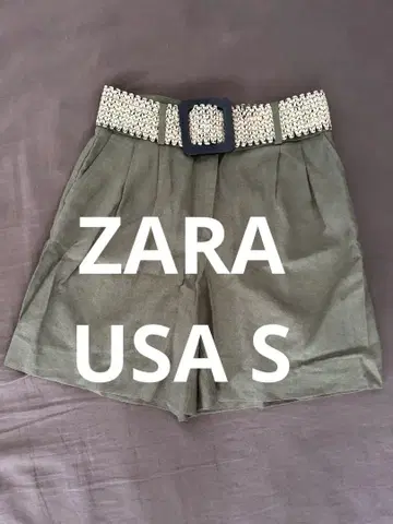 ZARA 올리브 숏팬츠 S 하프 팬츠 여성용 시착만 한 상품
