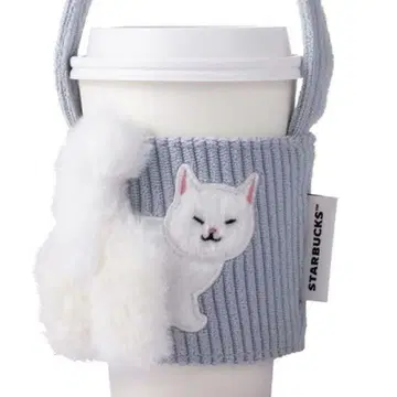 스타벅스 STARBUCKS 고양이 드링크 홀더 파랑