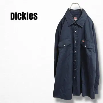 mt63925 90s 디키즈 워크 셔츠 긴팔 오버 사이즈 로고