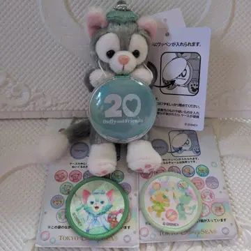 새상품 젤라토니 20주년 봉제 인형 참 와펜 2장 세트 컬러풀