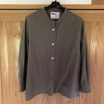 MHL. TINY GINGHAM COTTON 코튼 셔츠 사이즈 II