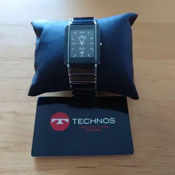 TECHNOS 아날로그 쿼츠 손목시계 블랙