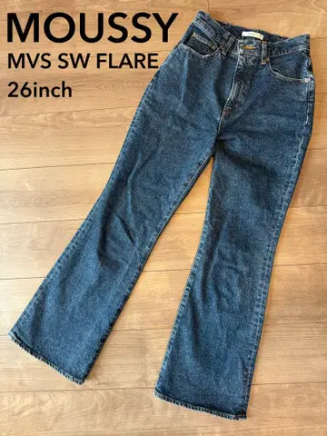 MOUSSY 마우지 MVS SW FLARE 블루 26인치 롱 레그