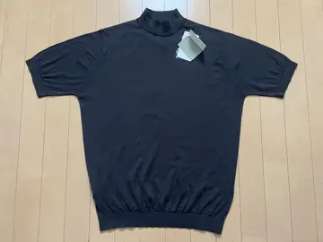 John Smedley 모크넥 씨 아일랜드 코튼 브라운 L 새상품