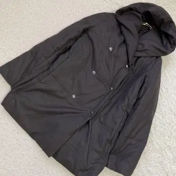 COMME CA ISM 다운 코트 차콜 9호 더블 버튼 고급스러운
