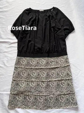 로즈 티아라 Rose Tiara 레이스 튜닉 원피스 42 XL