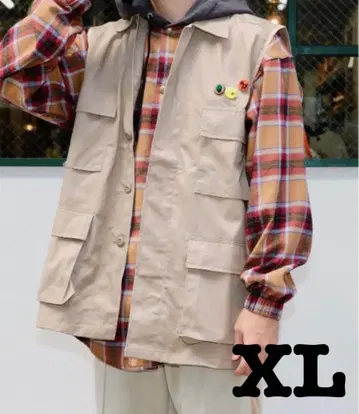 새상품 THRIFTY LOOK 스리프티 룩 베스트 카키 XL